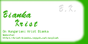 bianka krist business card